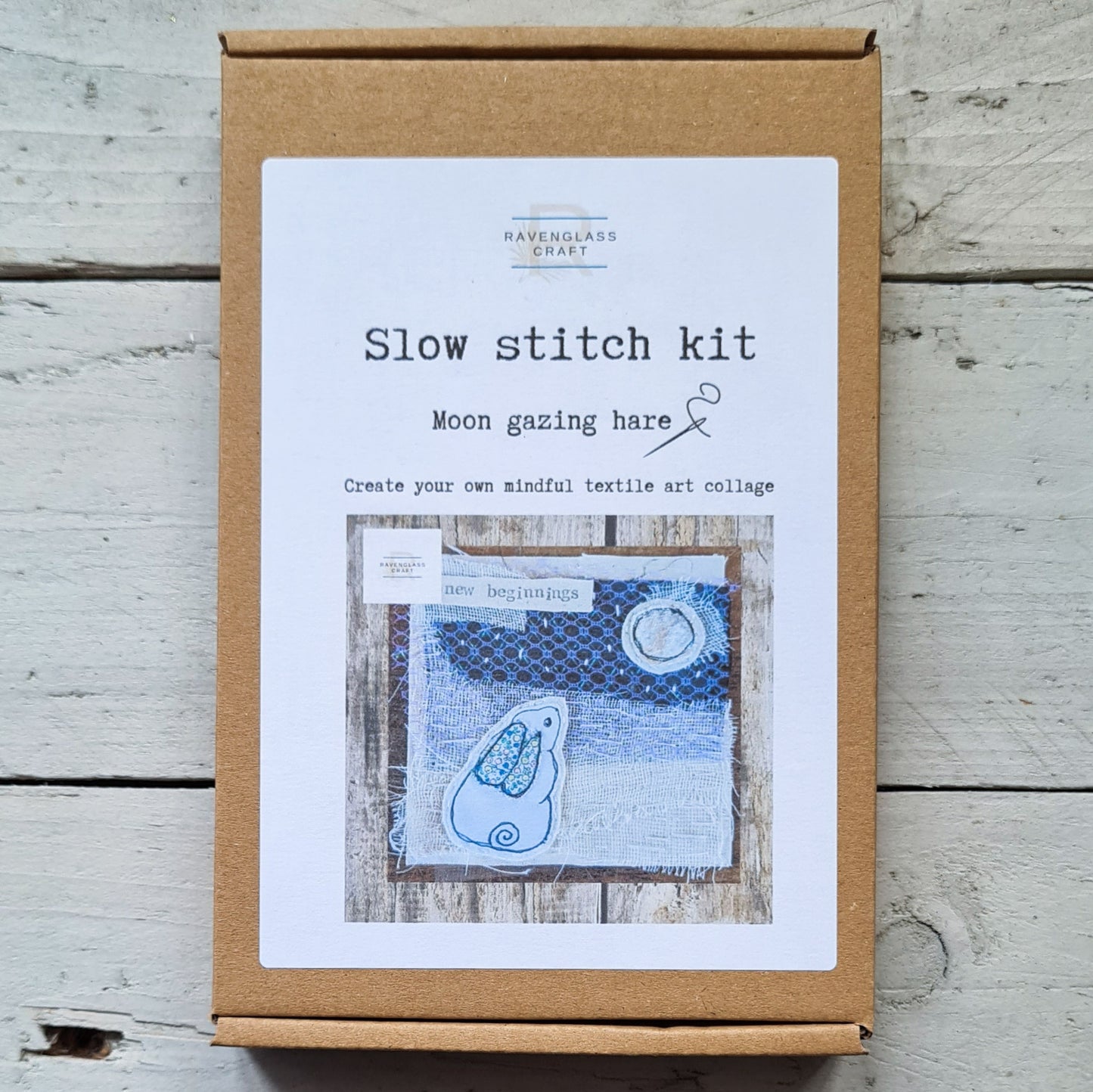 Moongazing Hare Slow Stitch Kit