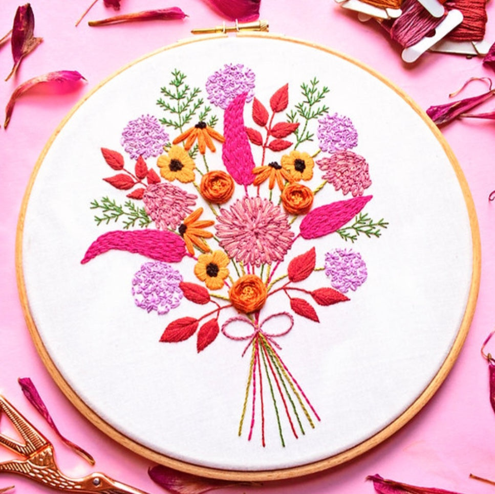 Autumn Bouquet Embroidery Kit