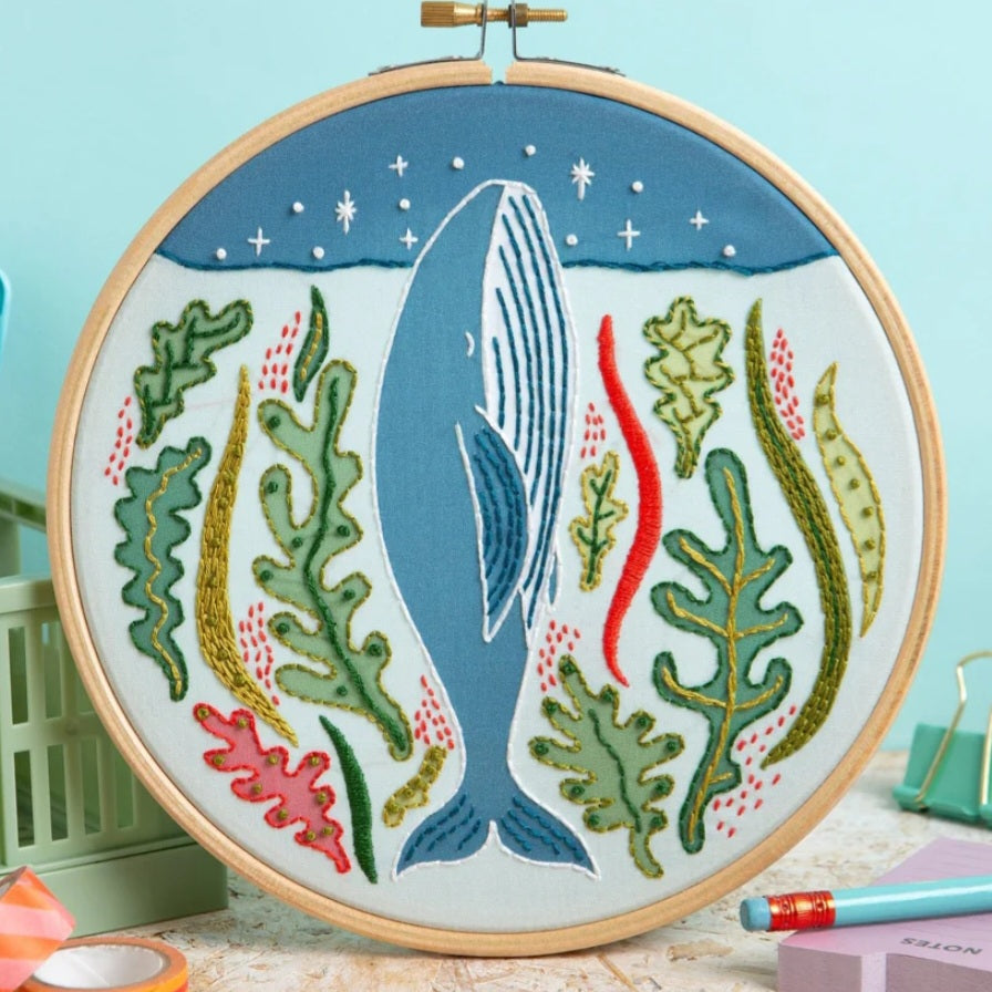 Stargazing Whale Embroidery Kit