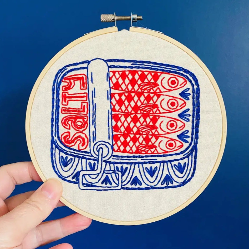 Canned Sardines Embroidery Kit