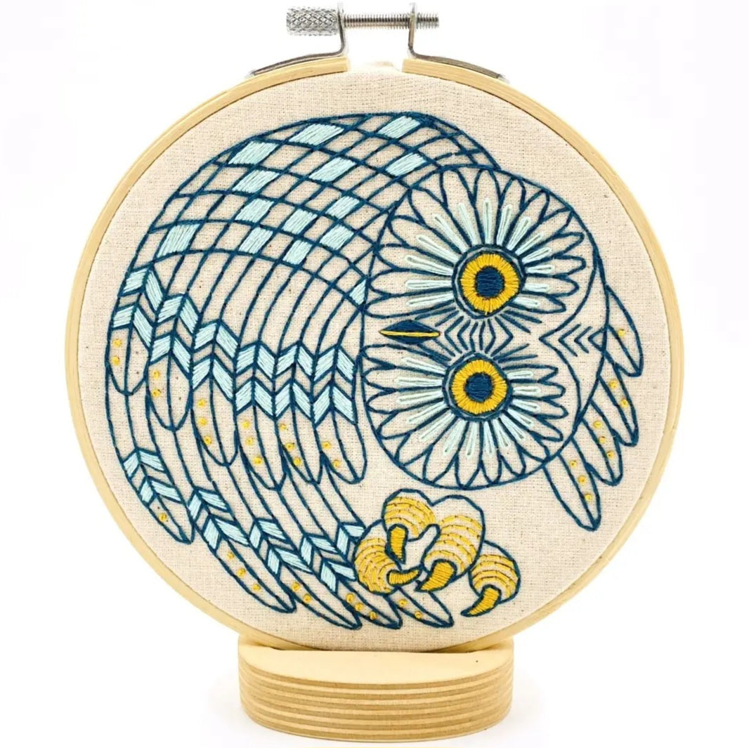 Saw Whet Owl Embroidery Kit