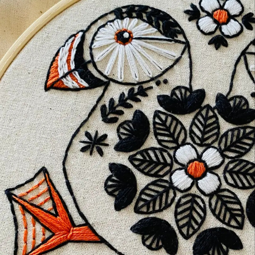 Puffin Embroidery Kit