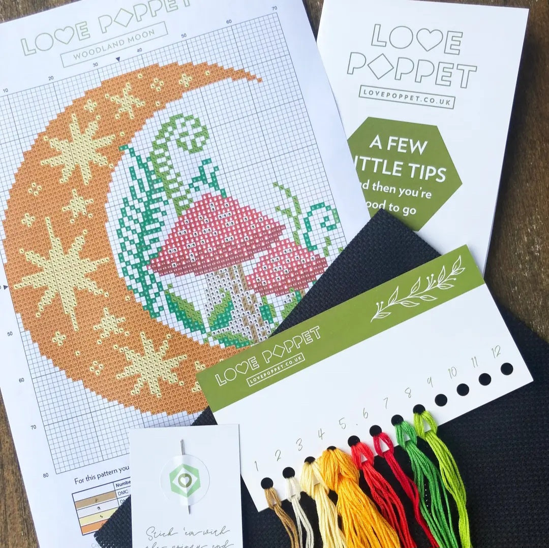 Woodland Moon Cross Stitch Kit