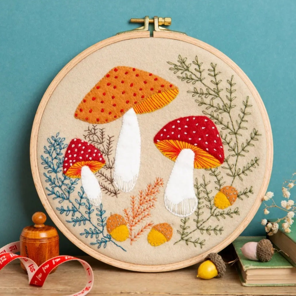 Toadstools Appliqué Hoop Kit