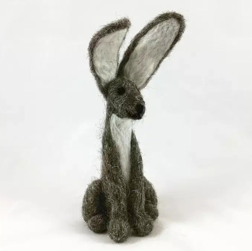 Grey Hare Needle Felting Kit