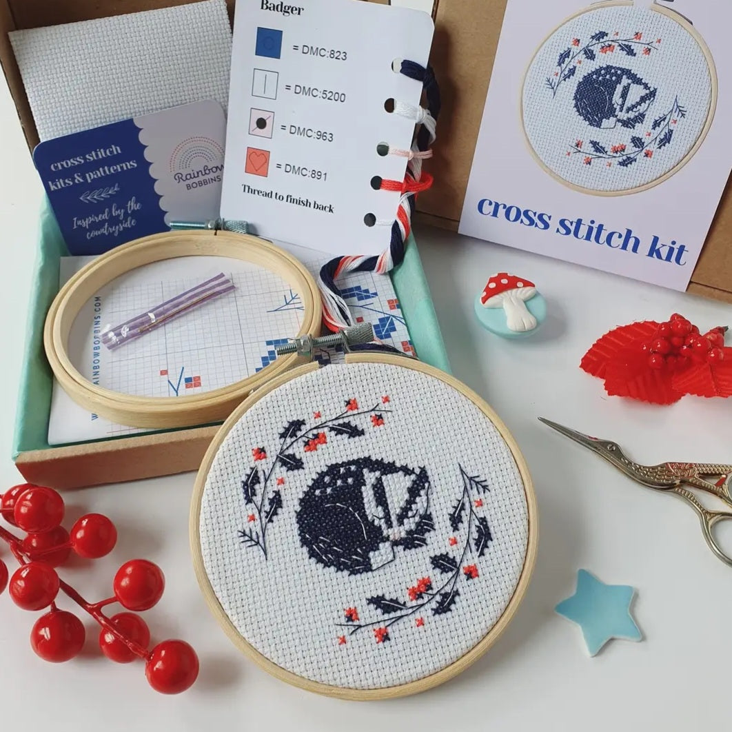 Badger Cross Stitch Kit
