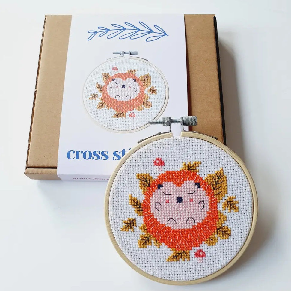 Hedgehog Cross Stitch Kit