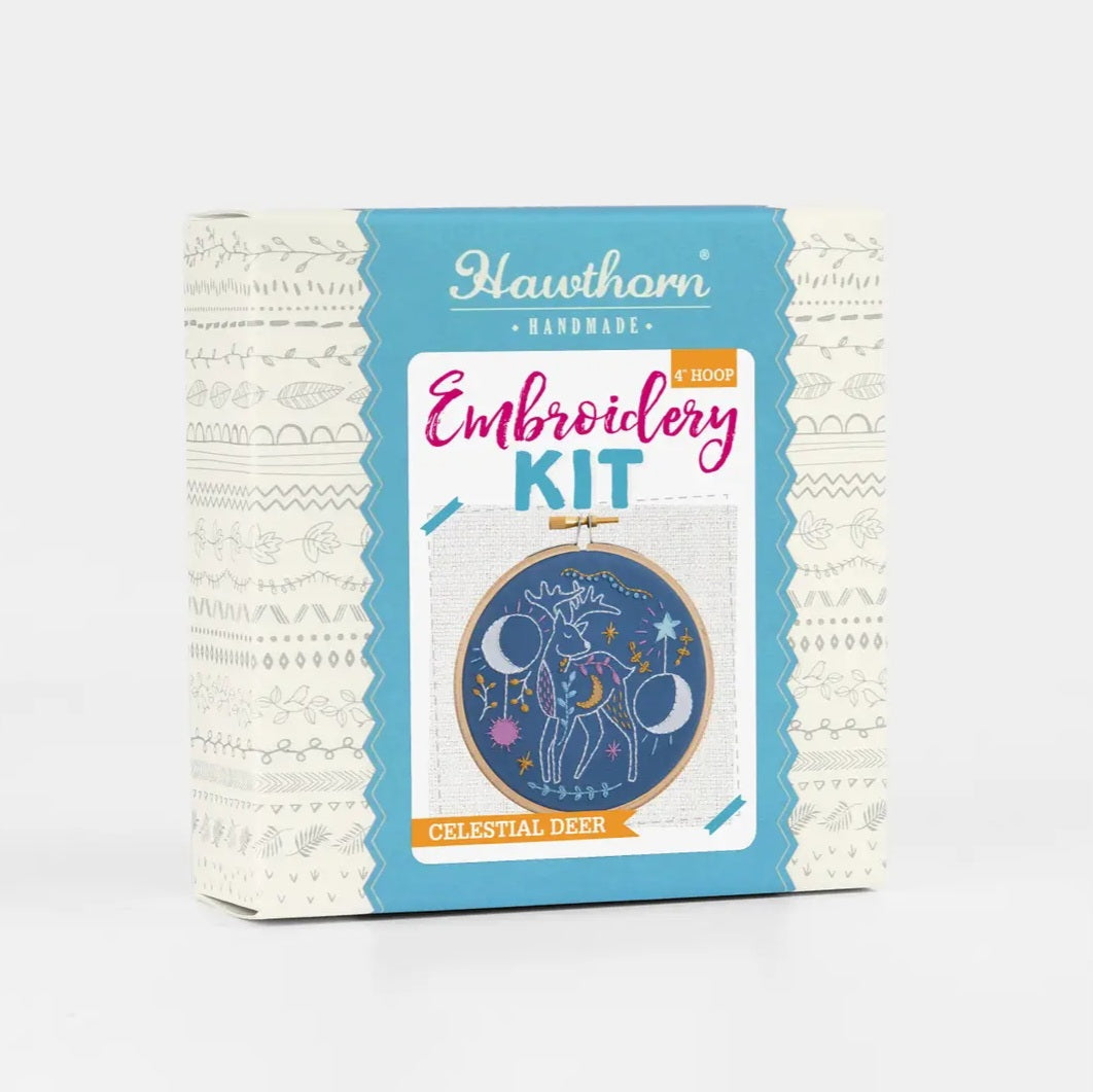 Celestial Deer Embroidery Mini Kit