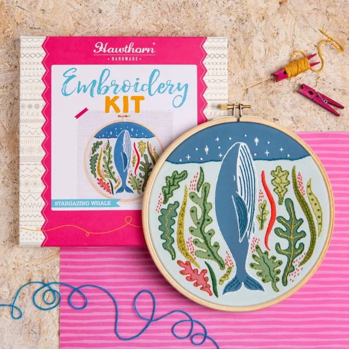 Stargazing Whale Embroidery Kit