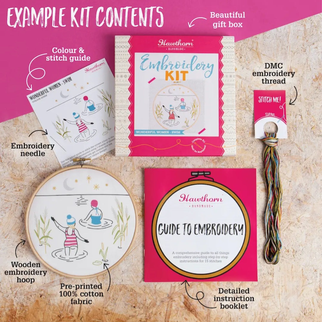 Swim Embroidery Kit
