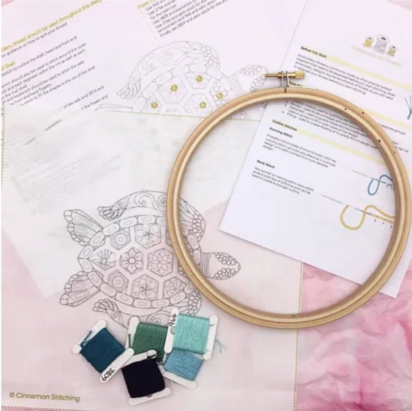 Turtle Embroidery Kit