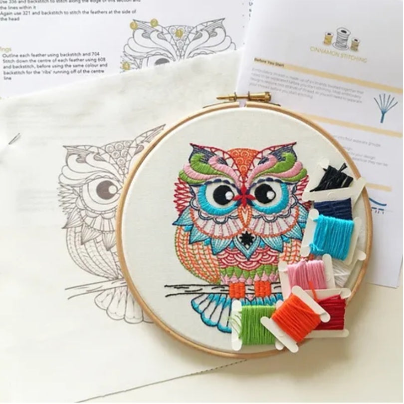 Owl Embroidery Kit