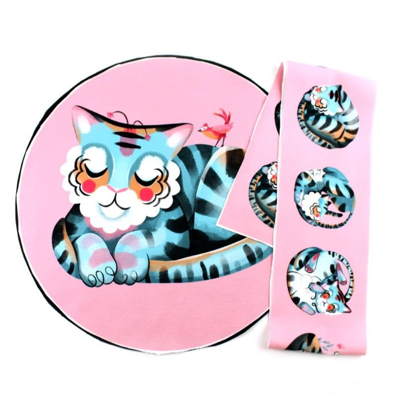 Meditating Pink Tiger Cushion Kit