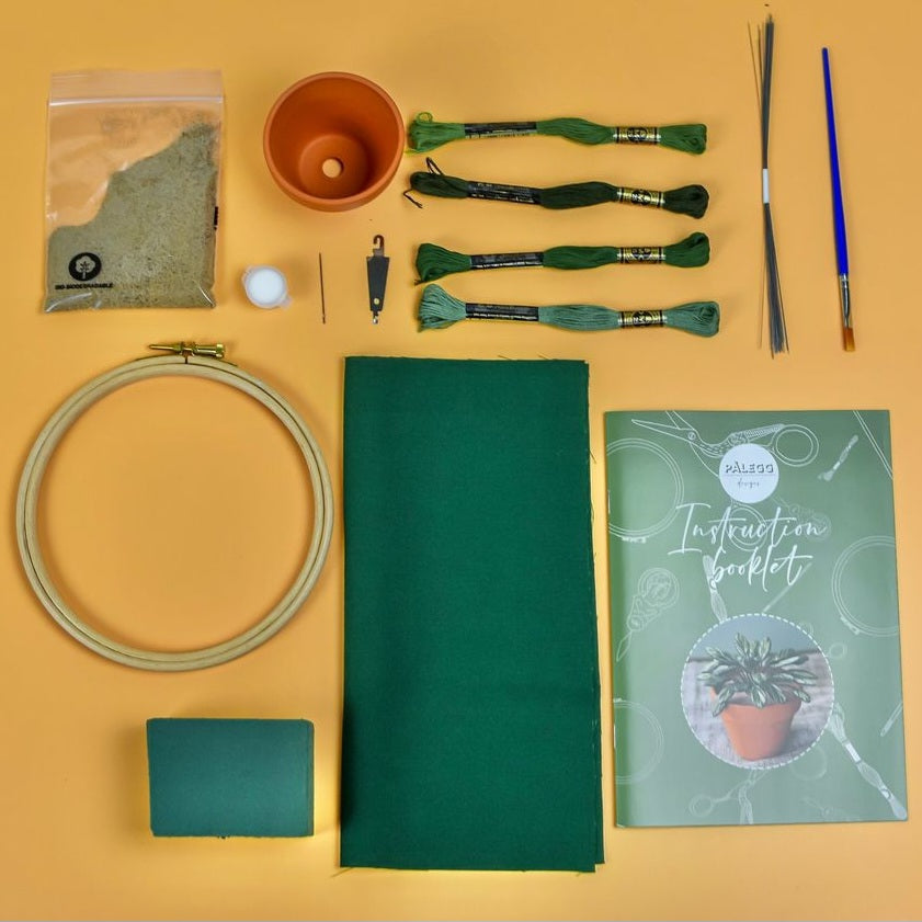 Embroidered Houseplant Kit