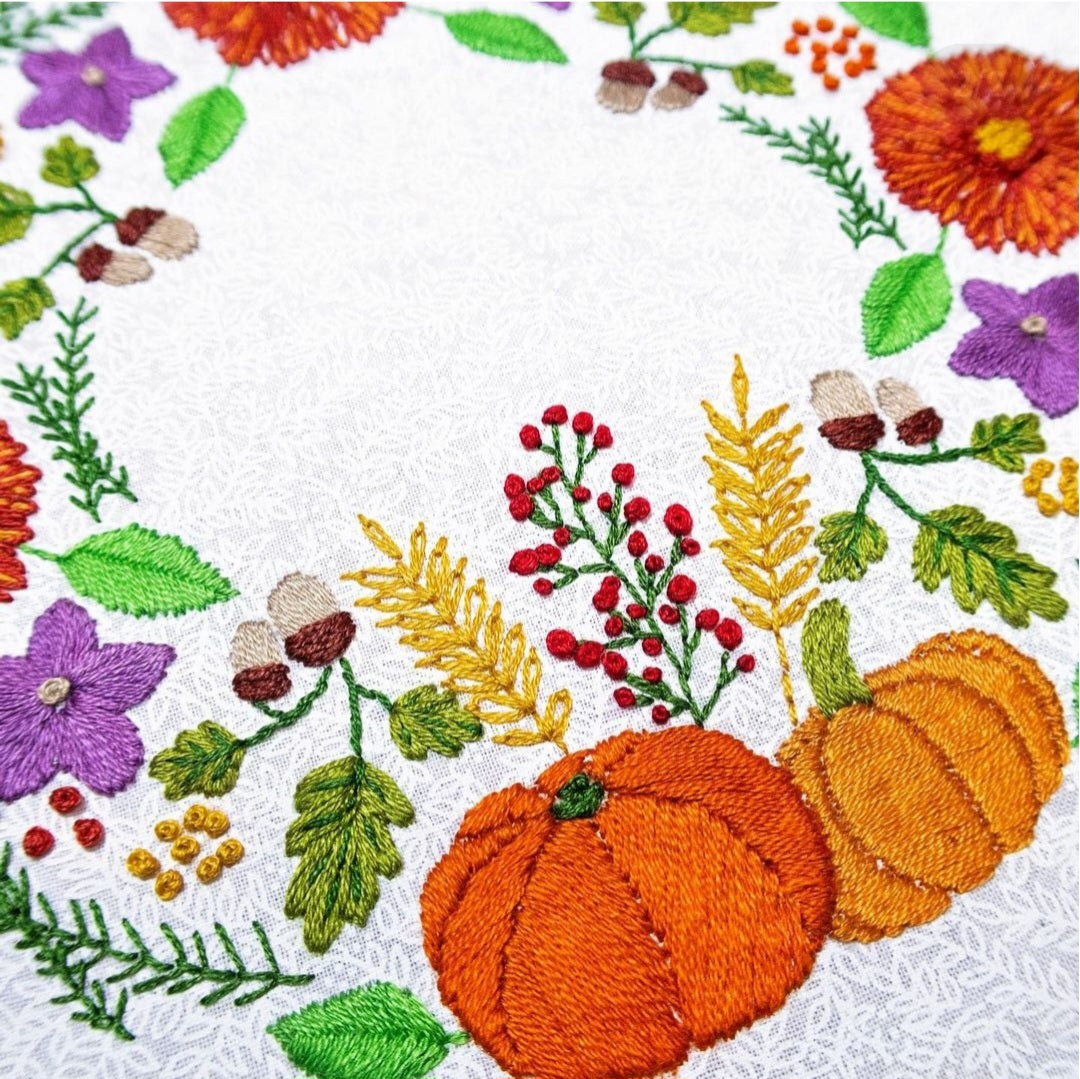 Autumn Wreath Embroidery Kit