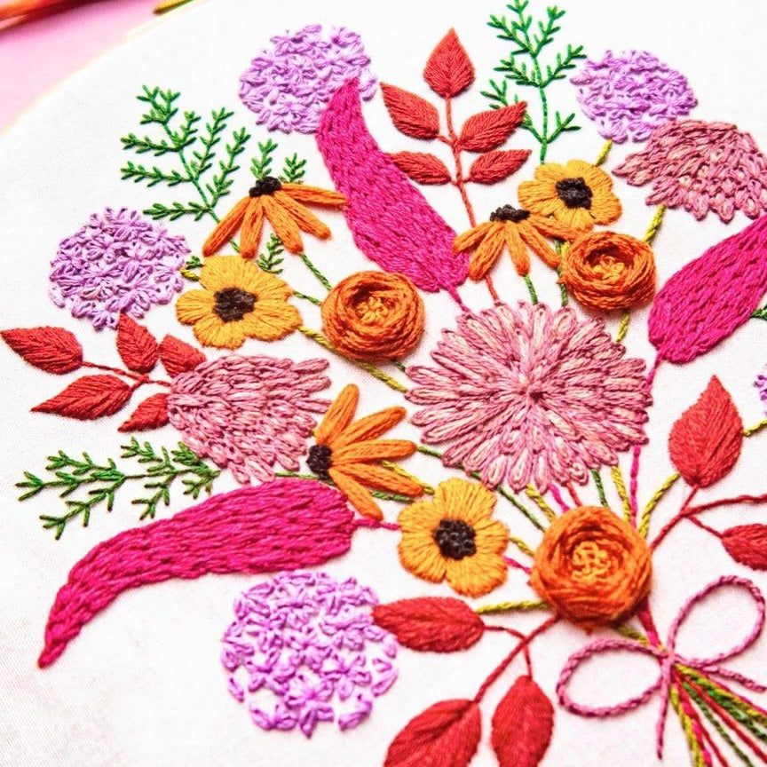 Autumn Bouquet Embroidery Kit