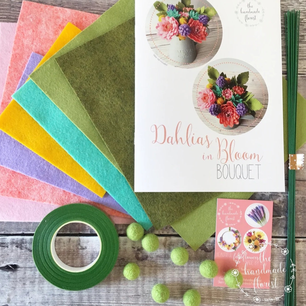 Dahlias in Bloom Felt Kit