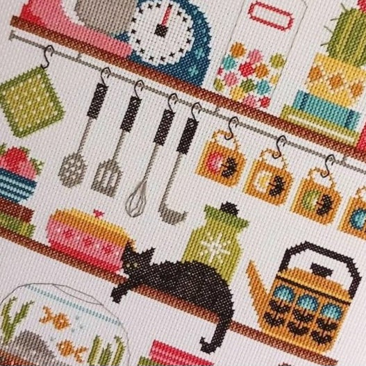 Retro Kitchen Cross Stitch Kit
