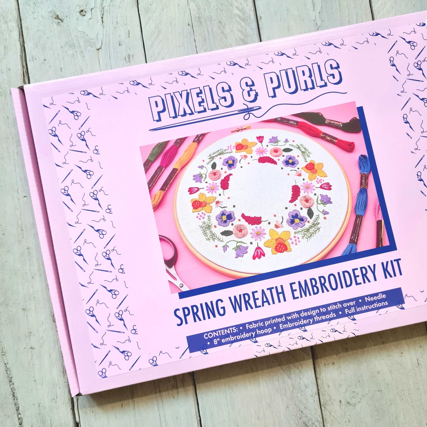 Spring Wreath Embroidery Kit