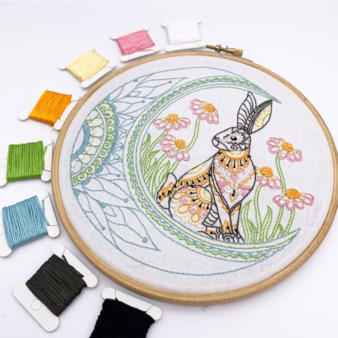 Celestial Hare Embroidery Kit