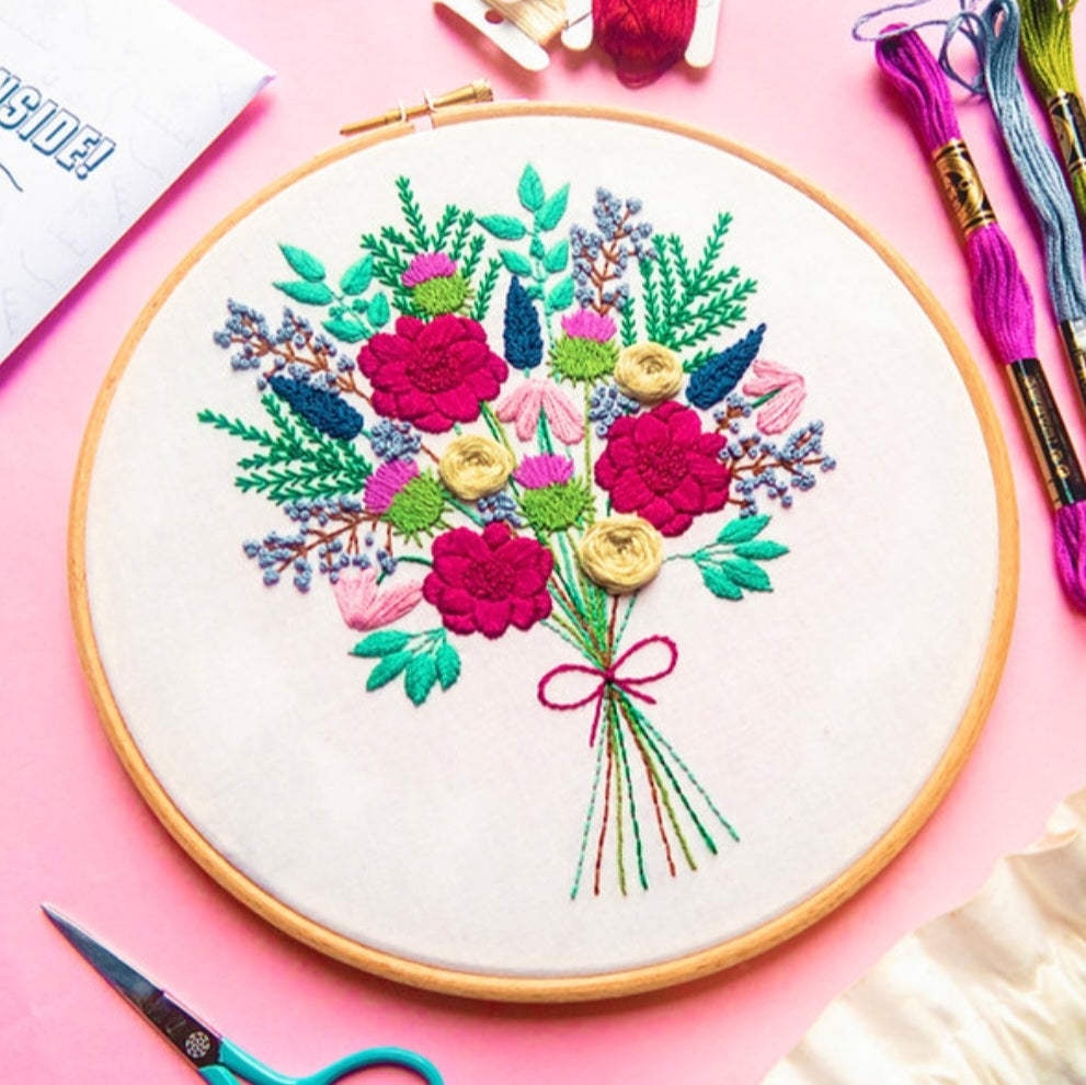 Winter Bouquet Embroidery Kit