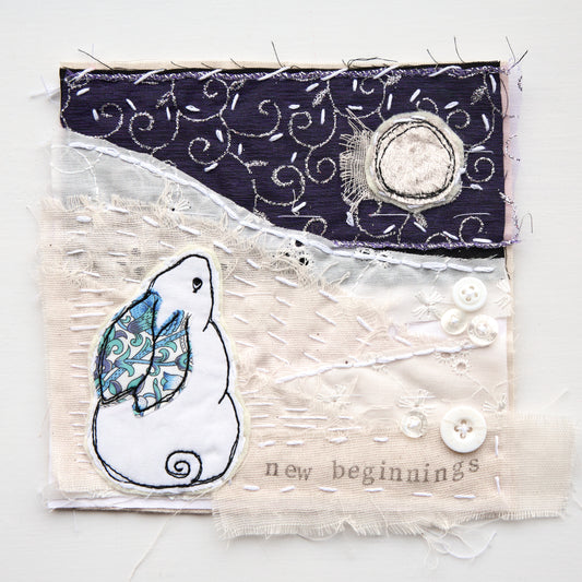 Moongazing Hare Slow Stitch Kit