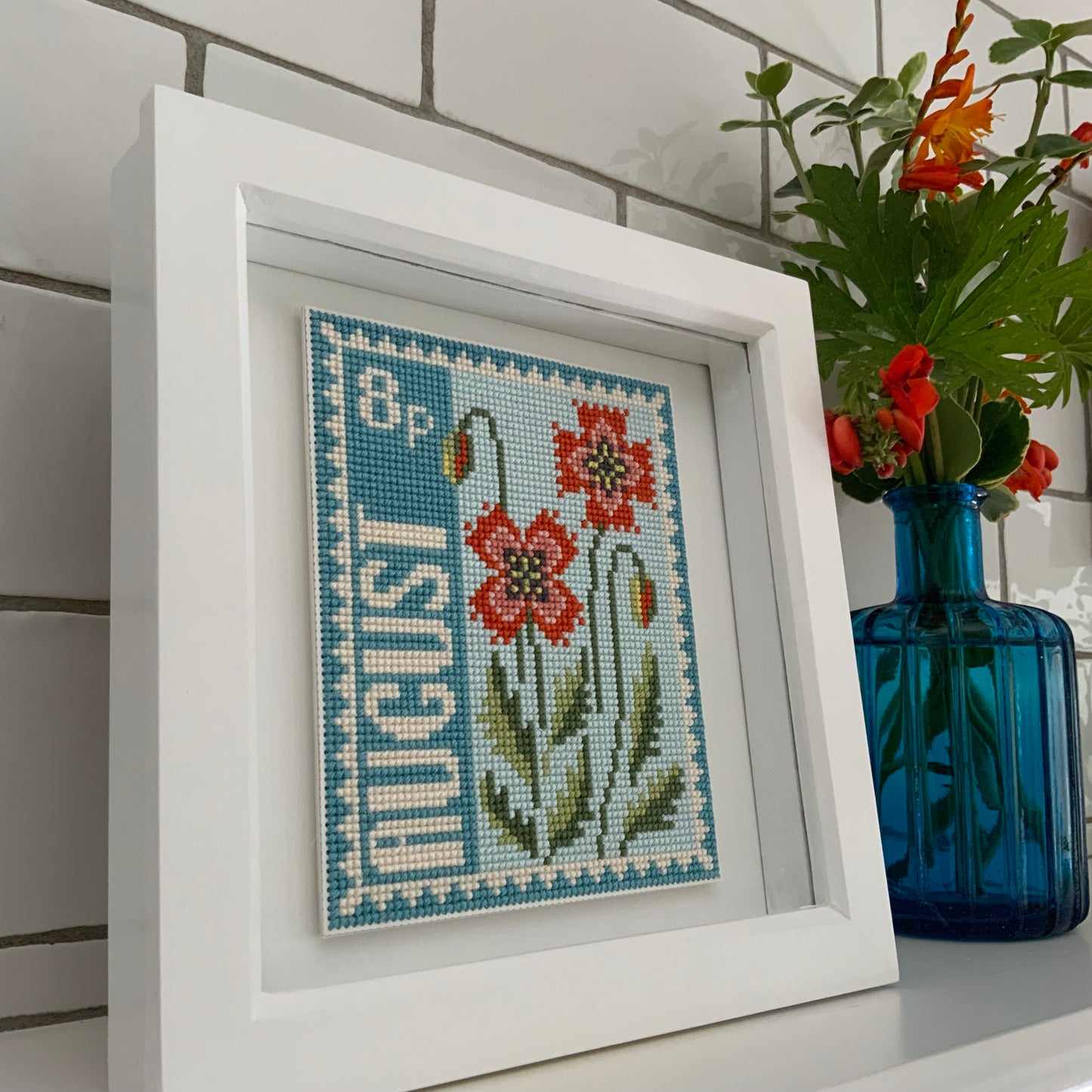 August Birth Month Stamp Cross Stitch Kit
