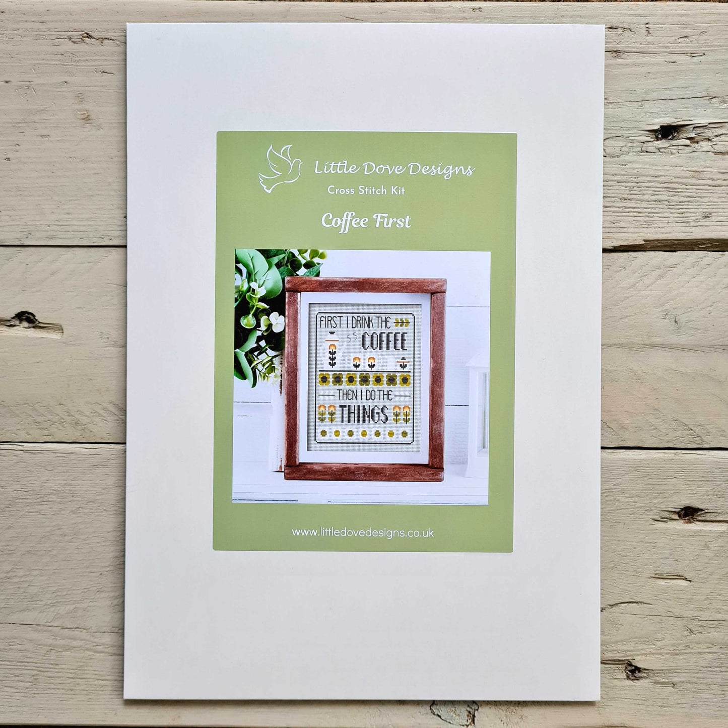 Coffee First Cross Stitch Kit
