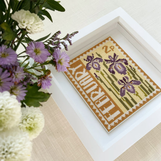February Birth Month Stamp Cross Stitch Kit