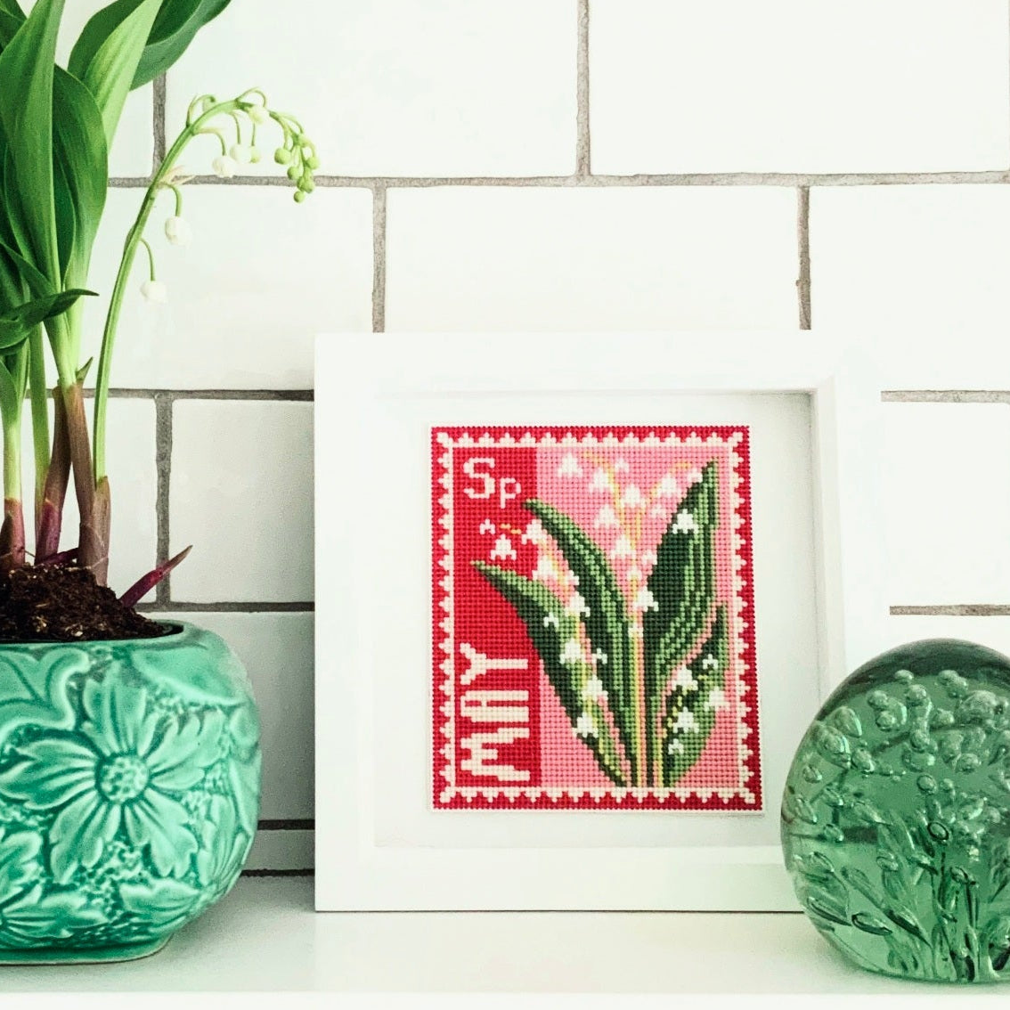 May Birth Month Stamp Cross Stitch Kit