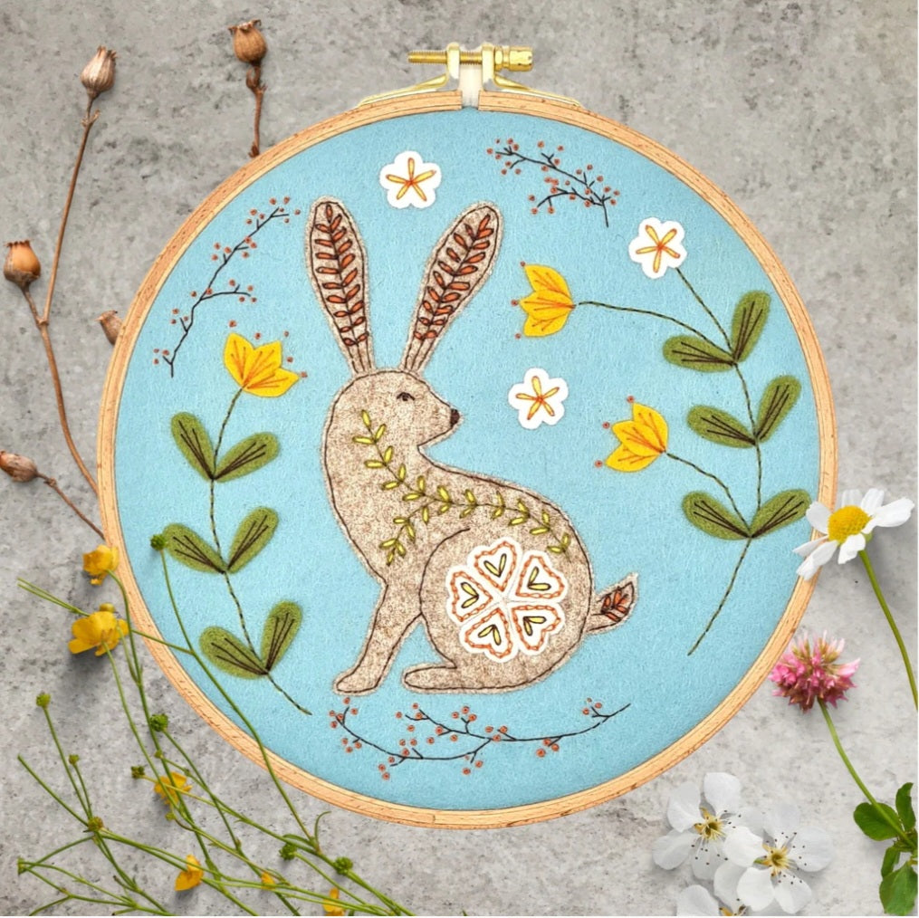 Wild Hare Appliqué Hoop Kit