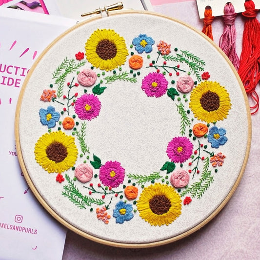 Summer Wreath Embroidery Kit