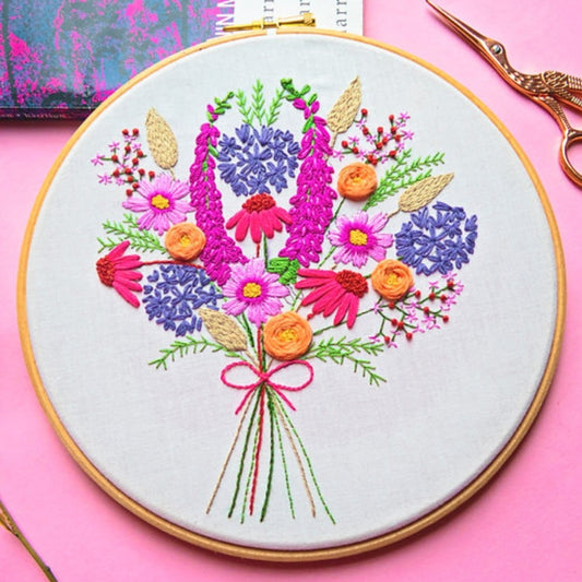 Summer Bouquet Embroidery Kit