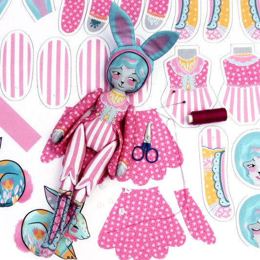 Mewky Ringmaster Cat Bunny Doll Kit