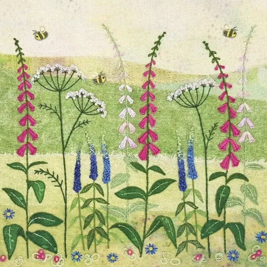 Foxgloves Embroidery Kit