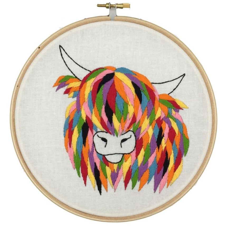 Highland Cow Embroidery Kit