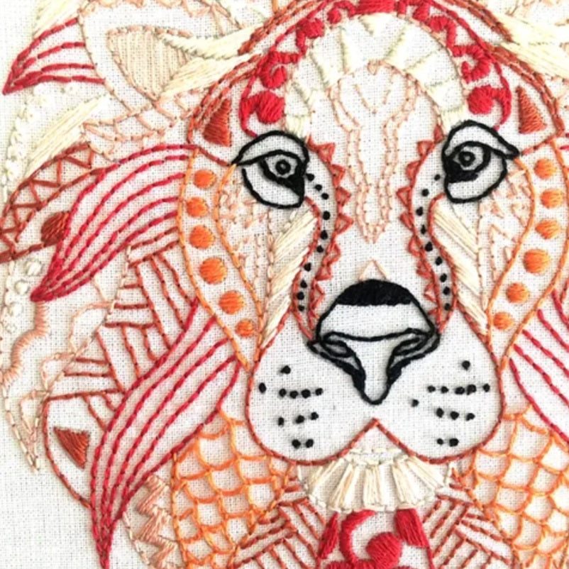 Lion Embroidery Kit