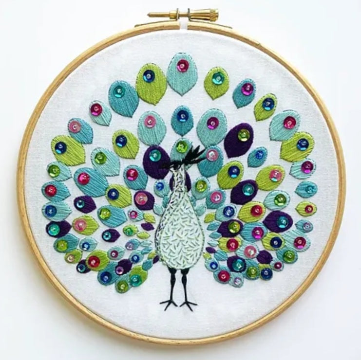 Peacock Embroidery Kit