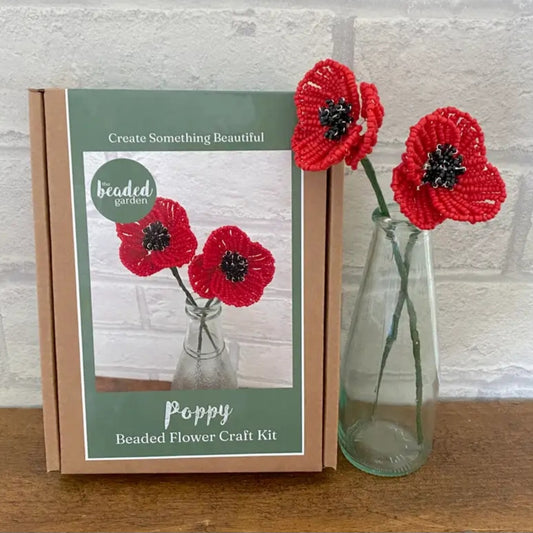 Poppy Beaded Flower Kit