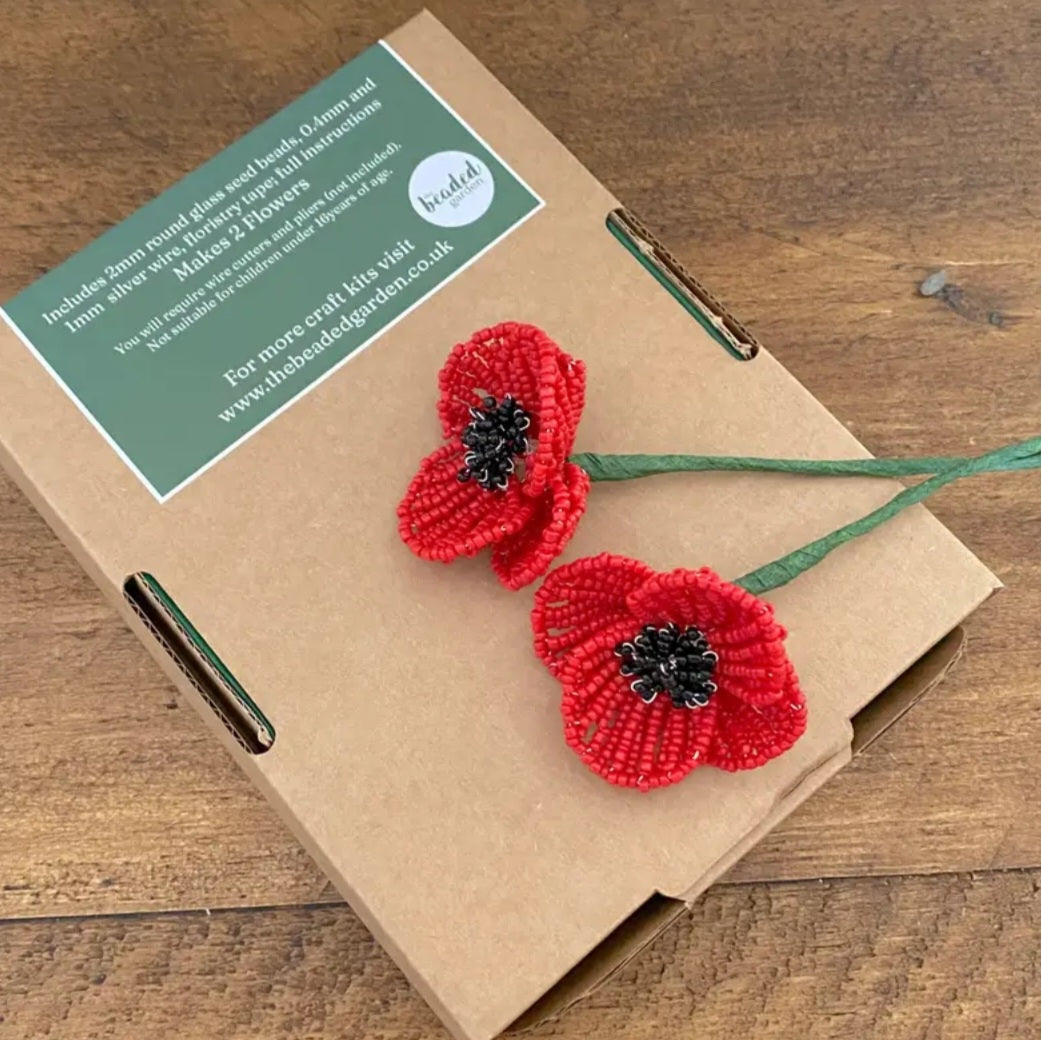 Poppy Beaded Flower Kit