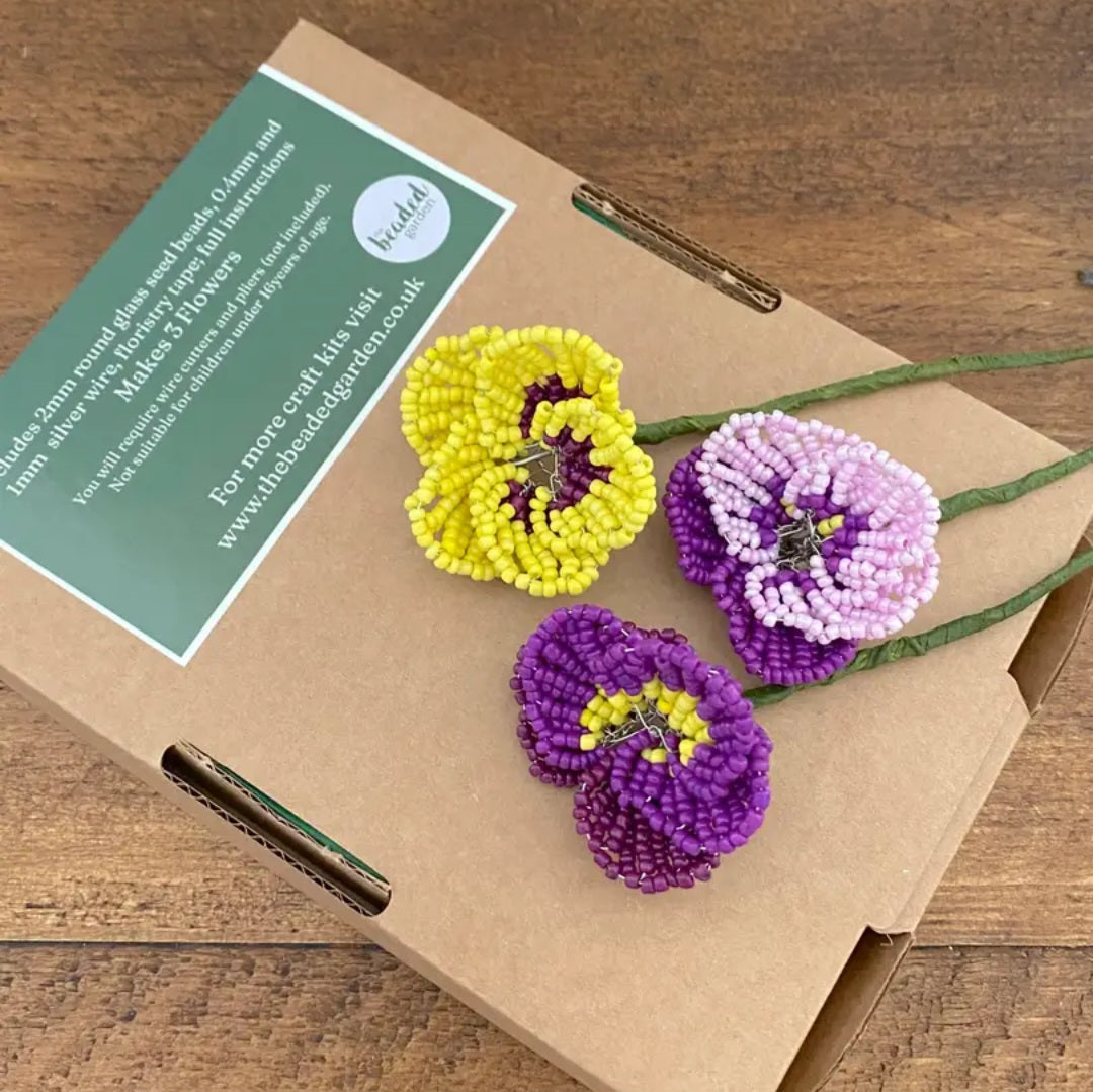 Pansy Beaded Flower Kit