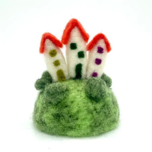 Cottages on a Hill Pin Cushion Needle Felting Kit