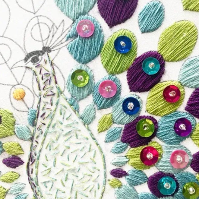 Peacock Embroidery Kit