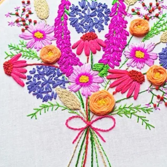 Summer Bouquet Embroidery Kit