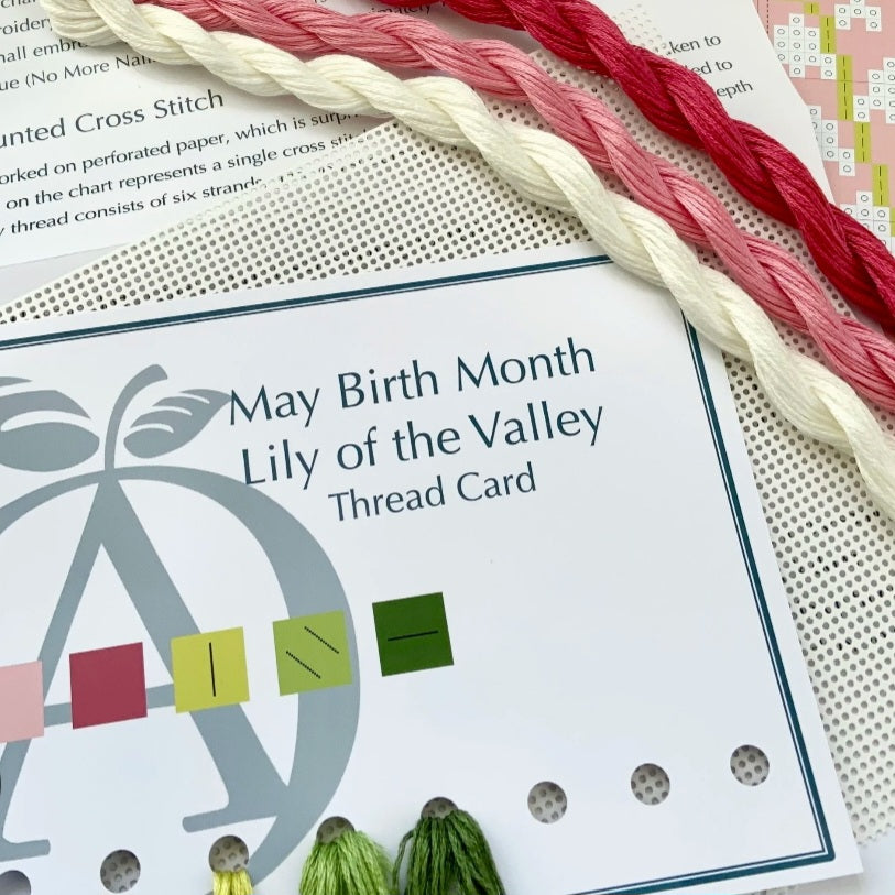 May Birth Month Stamp Cross Stitch Kit
