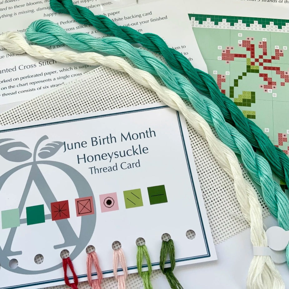 June Birth Month Stamp Cross Stitch Kit