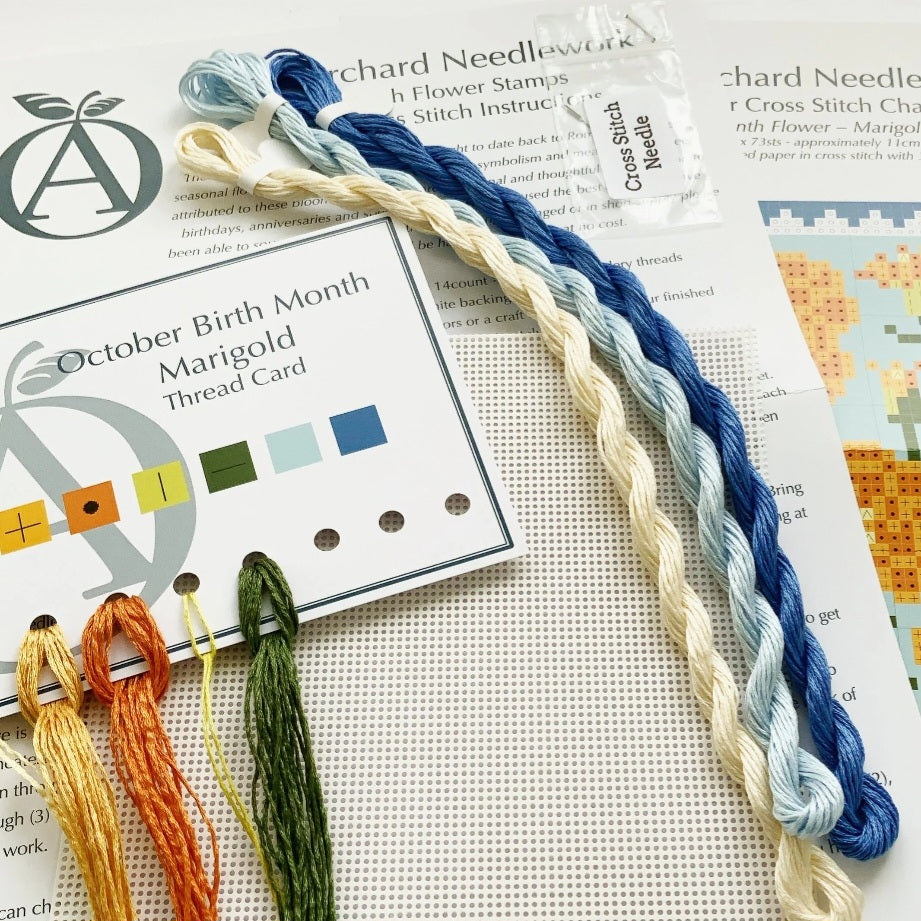 October Birth Month Stamp Cross Stitch Kit