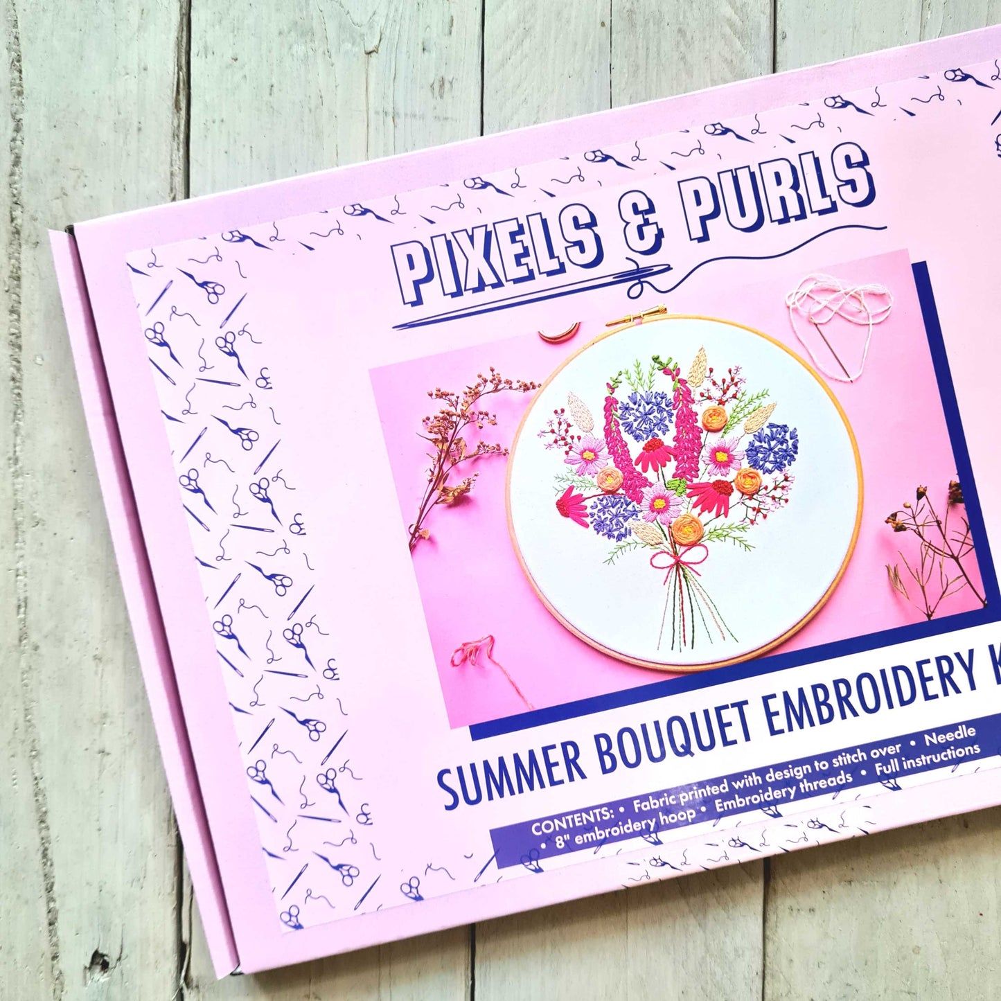 Summer Bouquet Embroidery Kit