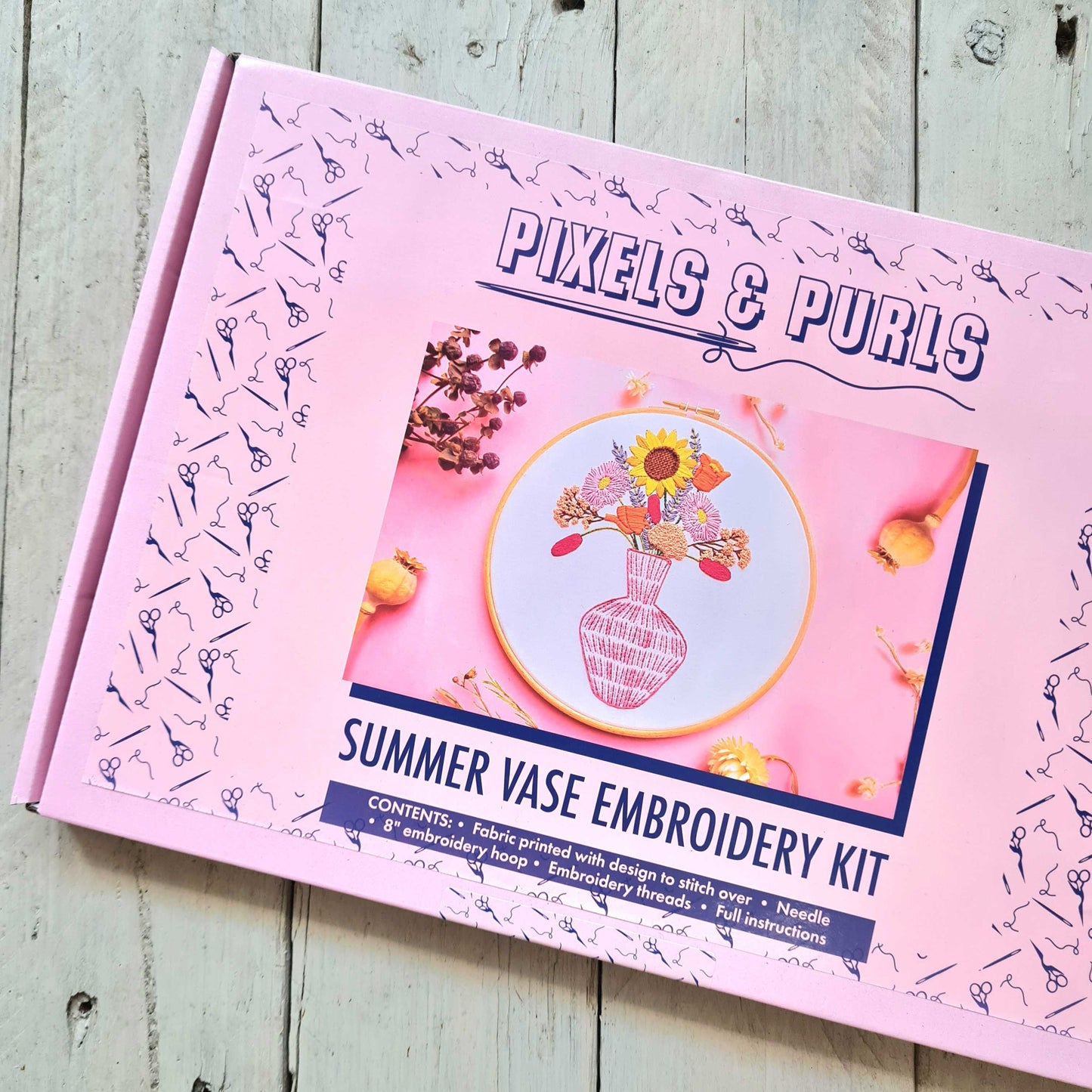 Summer Vase Embroidery Kit