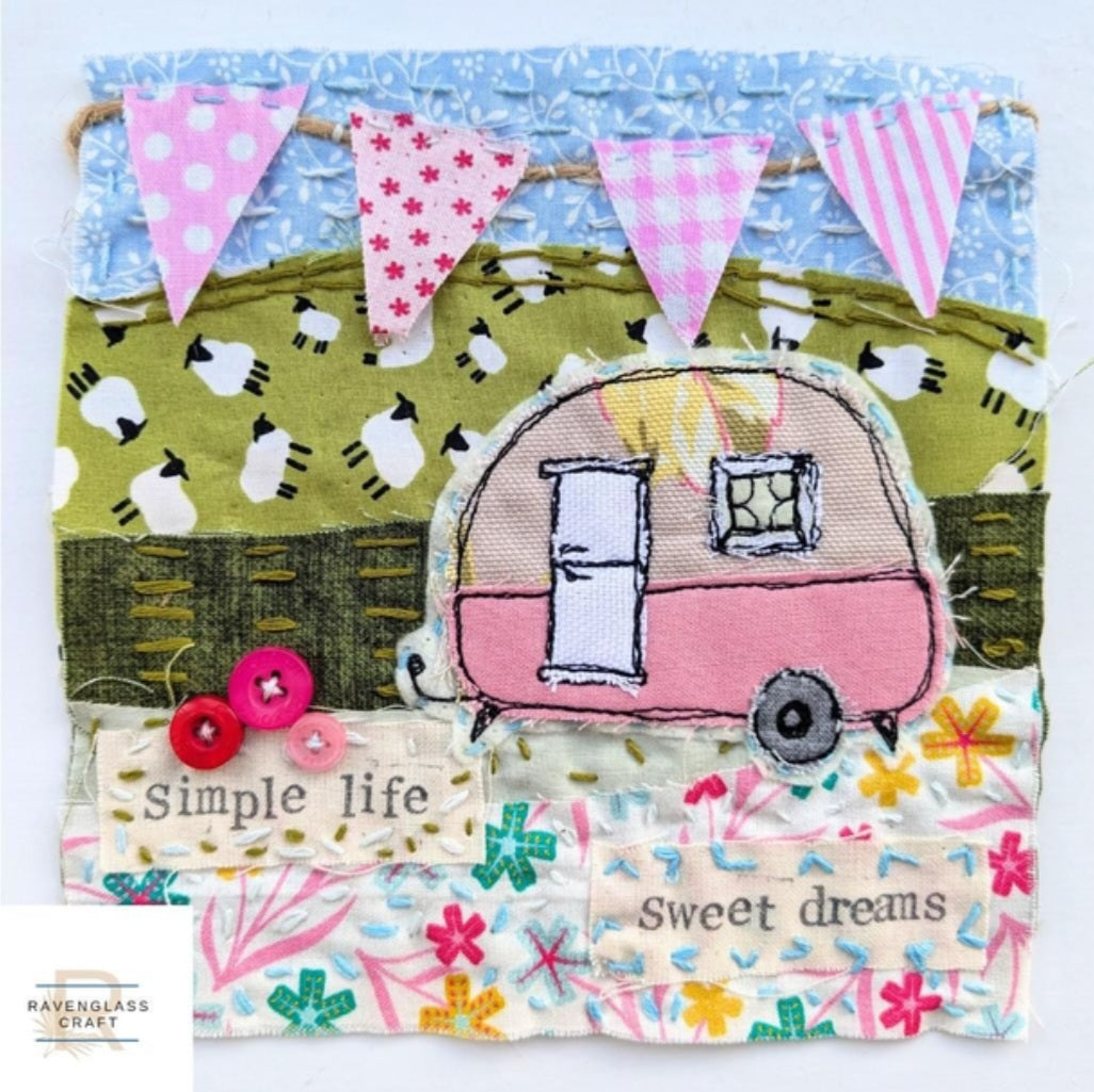 Vintage Caravan Slow Stitch  Kit